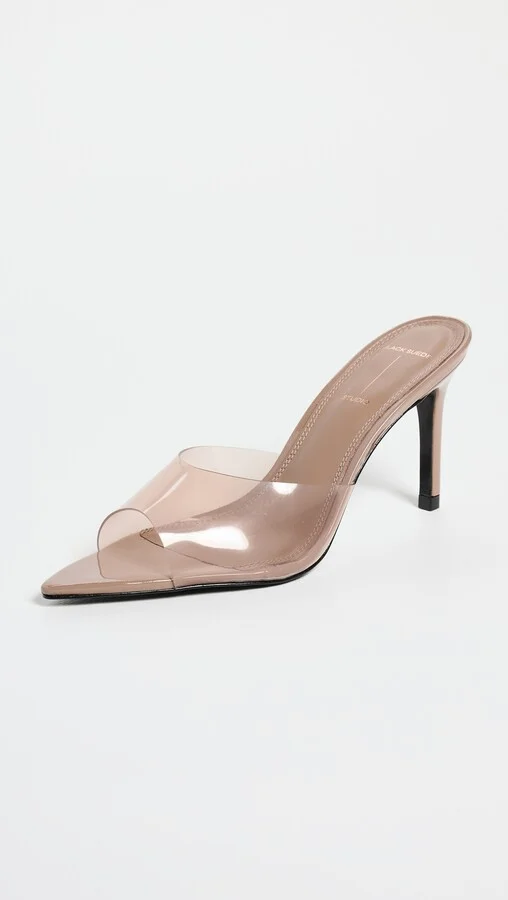 Black Suede Studio Belle Mules - Image 3