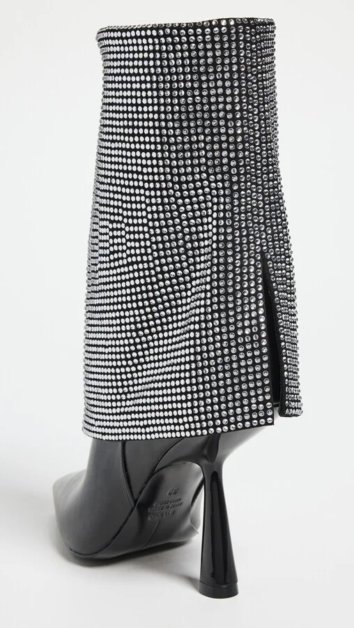 Black Suede Studio Cecille Pointy Toe Ankle Boots - Image 3