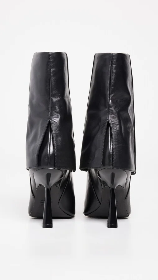Black Suede Studio Cecille Pointy Toe Ankle Boots - Image 3