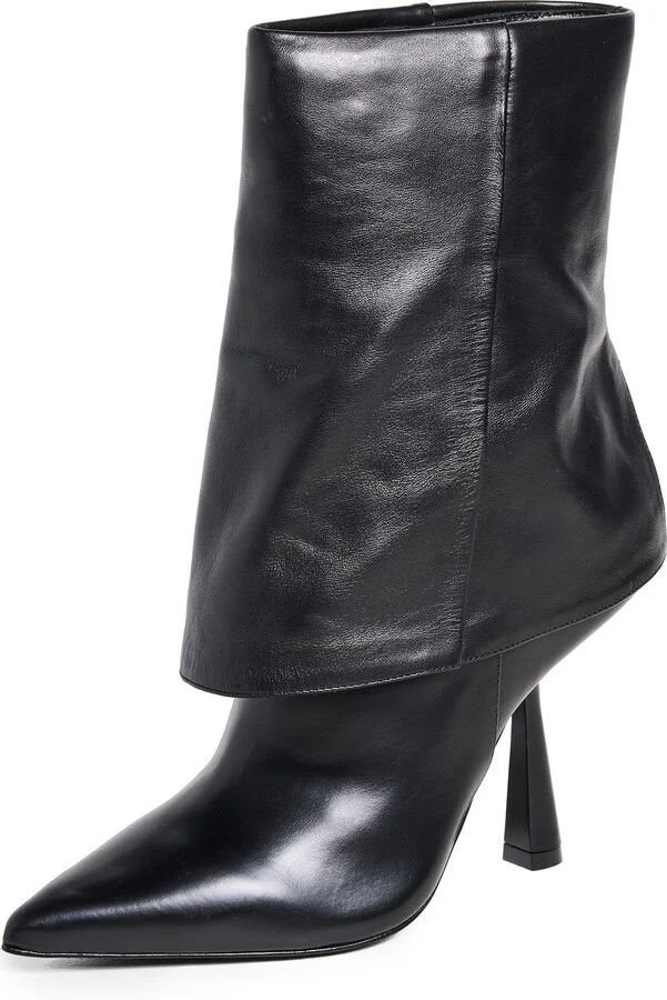 Black Suede Studio Cecille Pointy Toe Ankle Boots