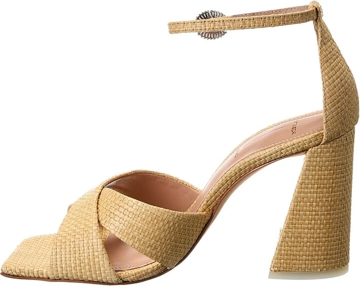 Black Suede Studio Chelsea Raffia Sandal - Image 2