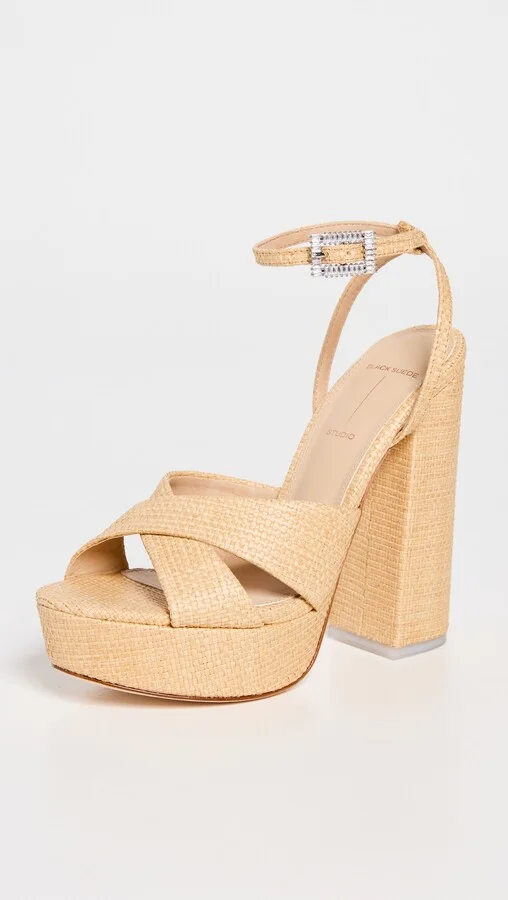 Black Suede Studio Hannah Sandals - Image 2
