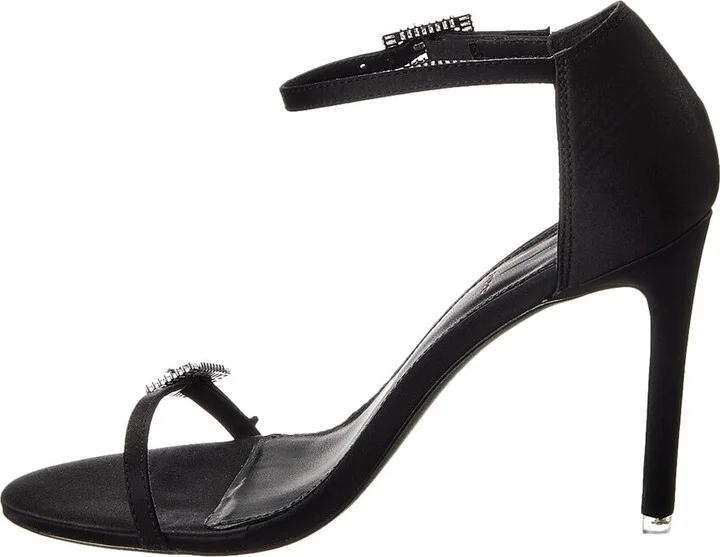 Black Suede Studio Lila Satin Sandal - Image 2