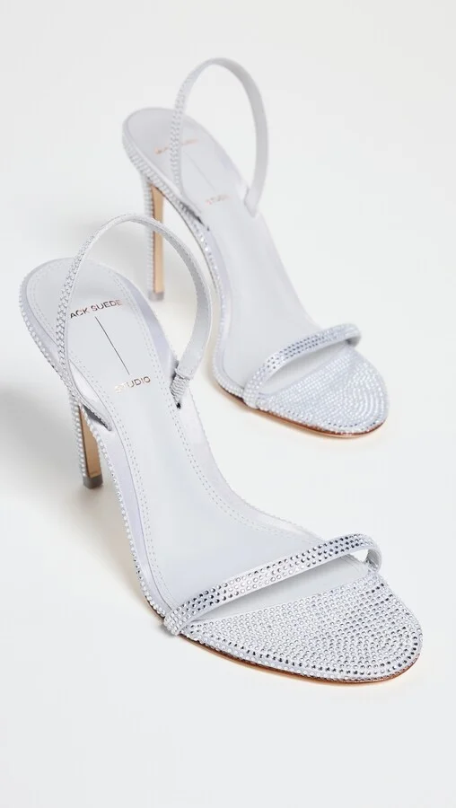 Black Suede Studio Luciana Sandals - Image 4
