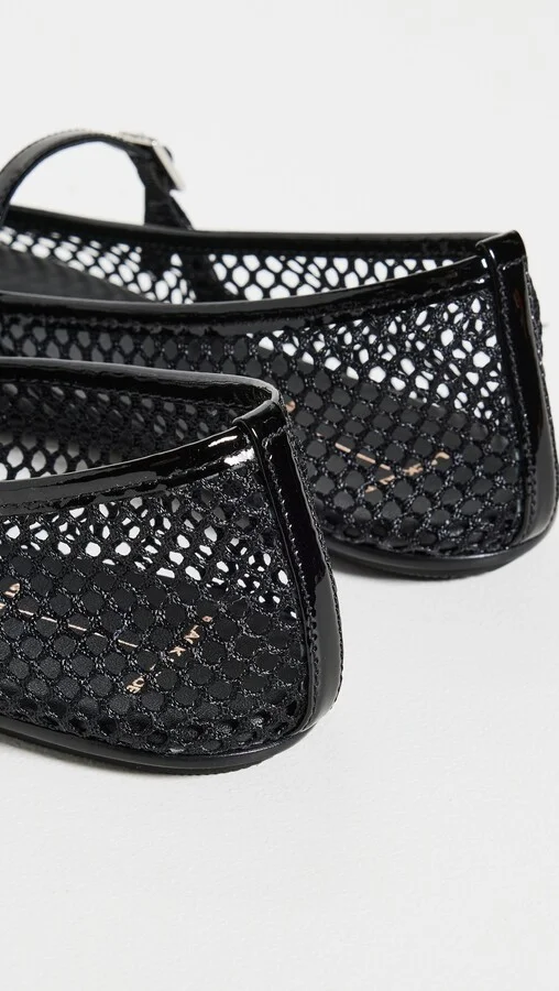 Black Suede Studio Mika Flats - Image 4