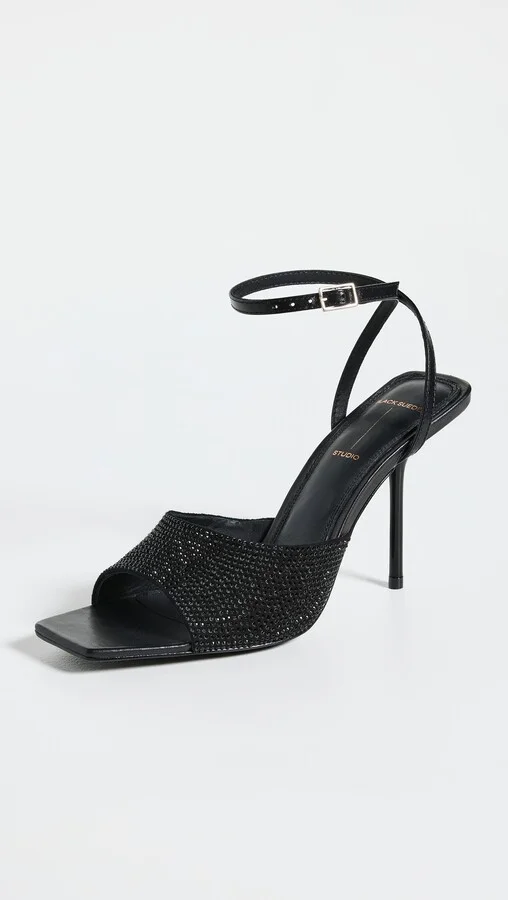Black Suede Studio Nicky Sandals - Image 2
