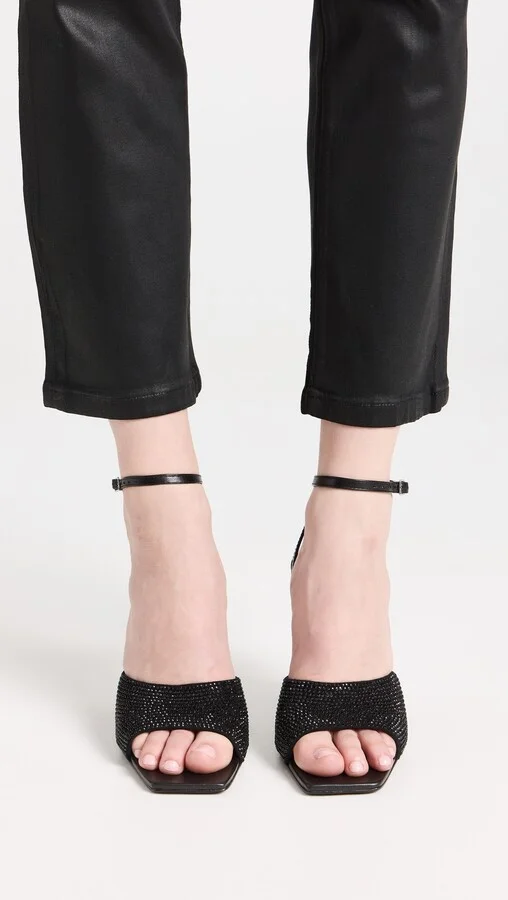 Black Suede Studio Nicky Sandals - Image 3