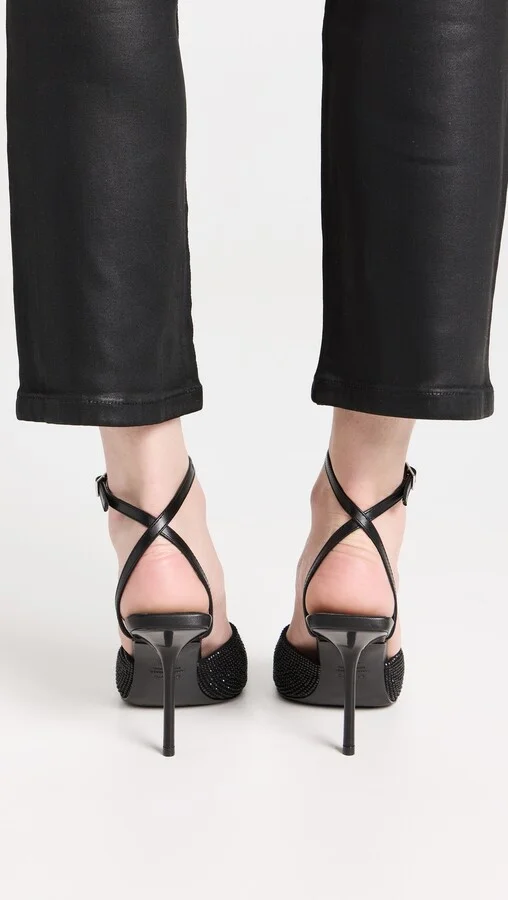 Black Suede Studio Nicky Sandals - Image 4