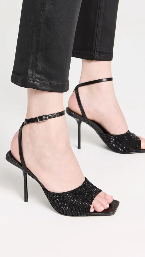 Black Suede Studio Nicky Sandals - Image 5