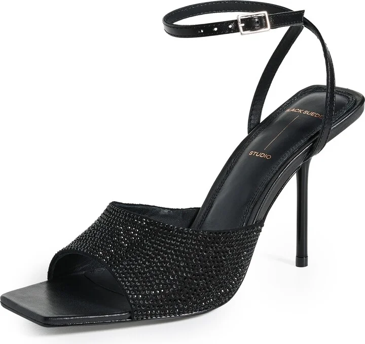 Black Suede Studio Nicky Sandals