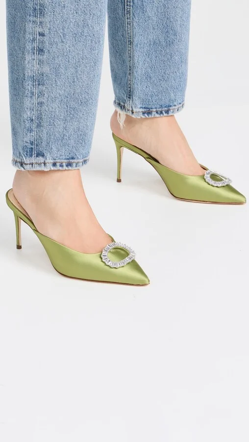 Black Suede Studio Rosie Pumps - Image 5
