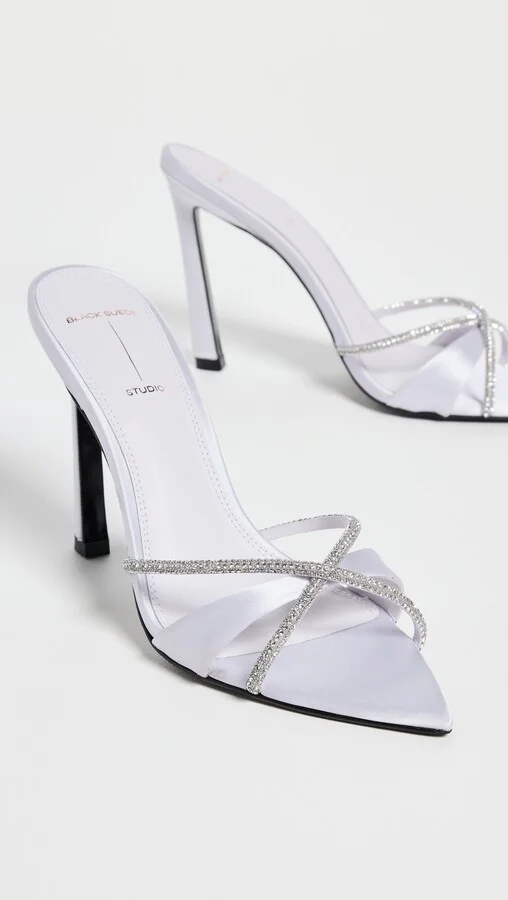 Black Suede Studio Sienna Sandals - Image 5