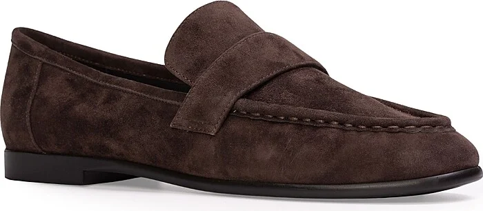 Black Suede Studio Women's Classic Loafer Flats
