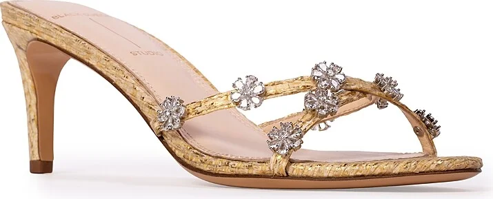 Black Suede Studio Women's Daisy Embellished Sandals
