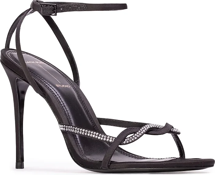 Black Suede Studio Women's Embellished Sandals