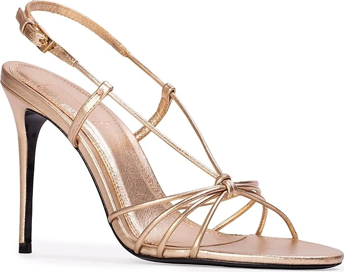 Black Suede Studio Women's Strappy Sandals