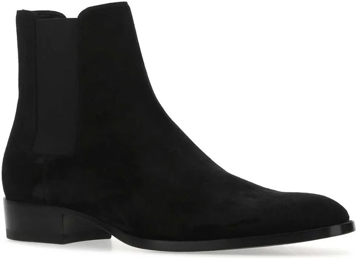 Black Suede Wyatt Ankle Boots - Image 2