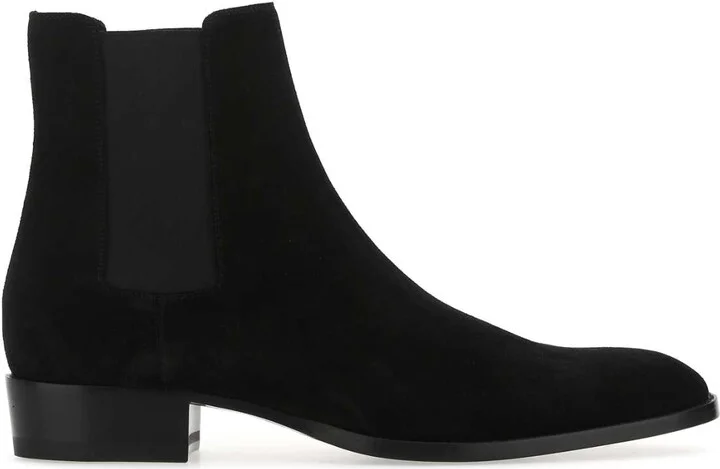 Black Suede Wyatt Ankle Boots
