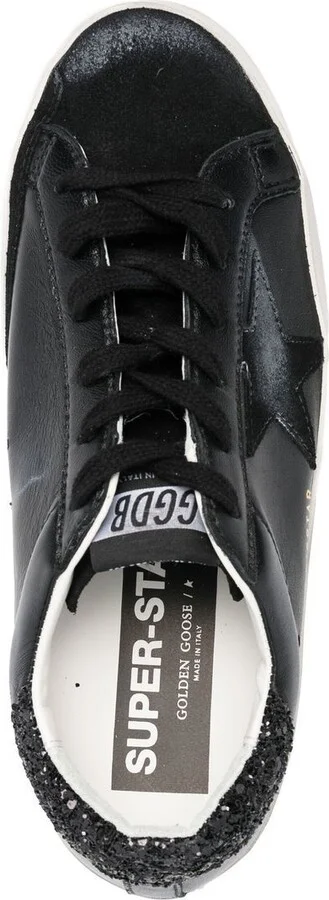 Black Super Star Leather Sneakers - Image 4