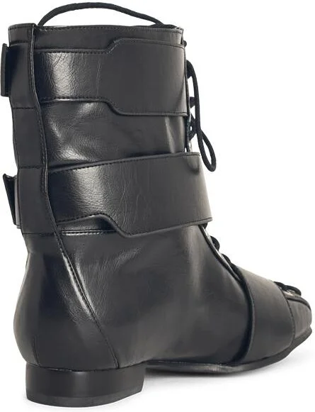 Black Synthetic Boots - Image 3