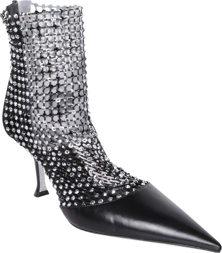 Black T80 Mix Strass Ankle Boots - Image 2