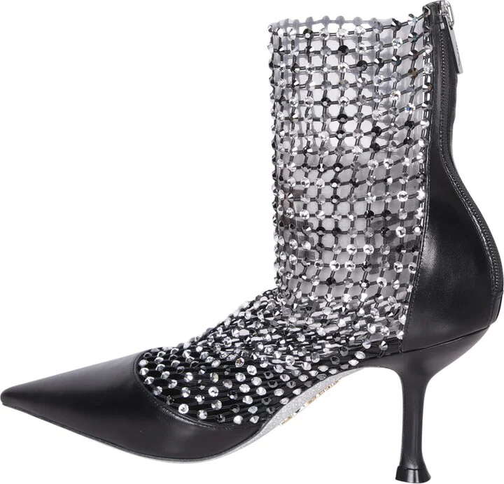 Black T80 Mix Strass Ankle Boots - Image 3