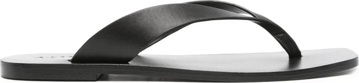 Black The Kinto Leather Flip-Flops