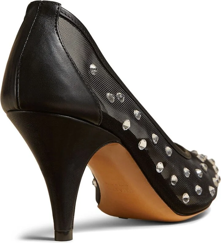 Black The River 75 Mesh Pumps - Image 3