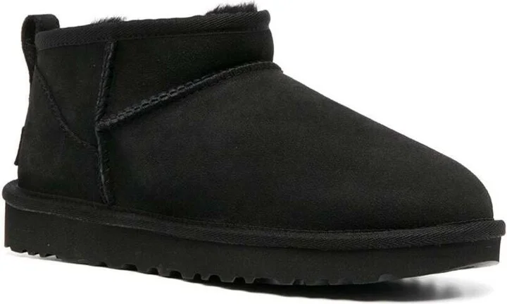 Black 'ultra Mini' Boots In Suede Woman - Image 2