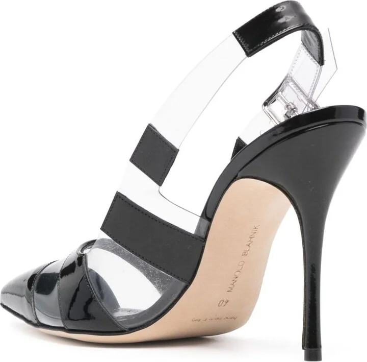 Black Uxra 70 Striped Pumps - Image 3