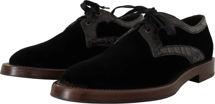 Black Velvet Exotic Leather Men's Shoes - Image 2