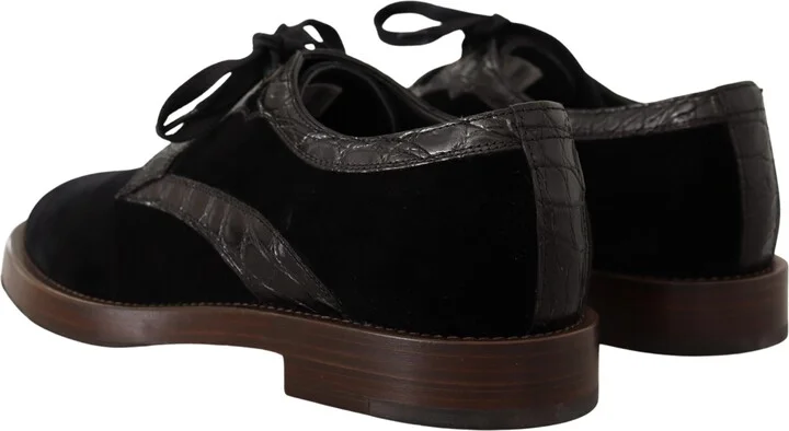 Black Velvet Exotic Leather Men's Shoes - Image 3