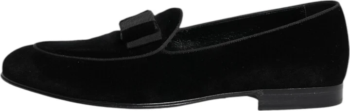 Black Velvet Loafers Formal Men Dress Men's Shoes - Image 6