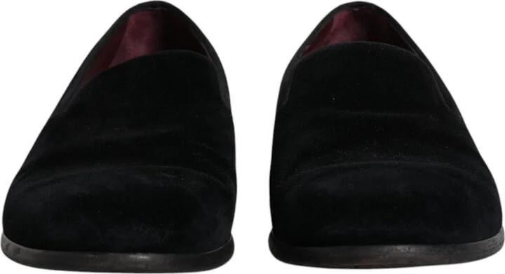 Black Velvet Loafers Formal Men Dress Men's Shoes (Pre-Owned) - Image 2