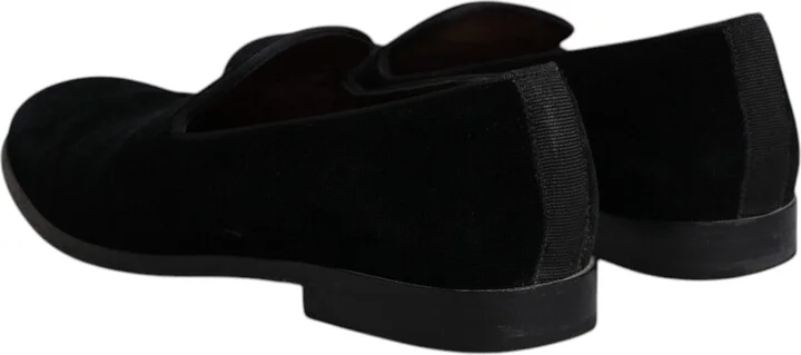 Black Velvet Loafers Formal Men Dress Men's Shoes (Pre-Owned) - Image 4