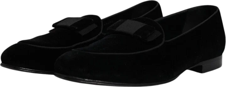 Black Velvet Loafers Formal Men Dress Men's Shoes (Pre-Owned) - Image 4