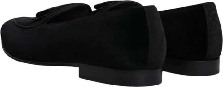 Black Velvet Loafers Formal Men Dress Men's Shoes (Pre-Owned) - Image 5