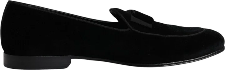 Black Velvet Loafers Formal Men Dress Men's Shoes (Pre-Owned)