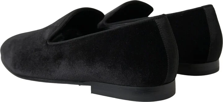 Black Velvet Loafers Formal Men's Shoes - Image 2