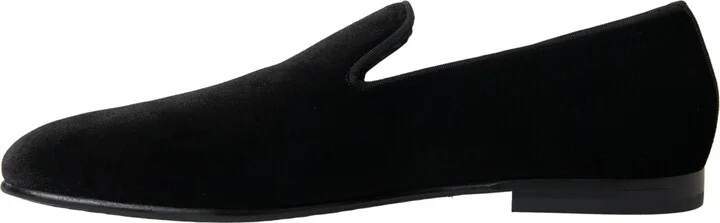 Black Velvet Loafers Formal Men's Shoes - Image 3