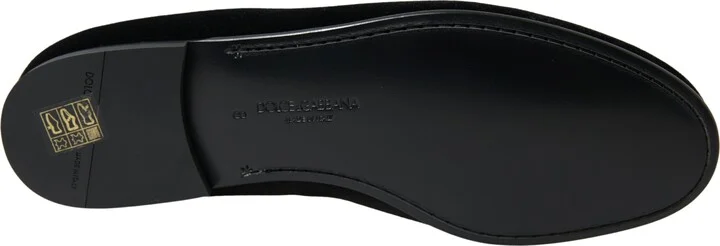 Black Velvet Loafers Formal Men's Shoes - Image 4