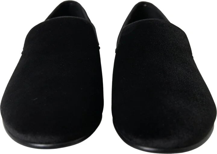 Black Velvet Loafers Formal Men's Shoes - Image 5