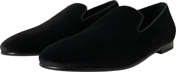 Black Velvet Loafers Formal Men's Shoes - Image 6