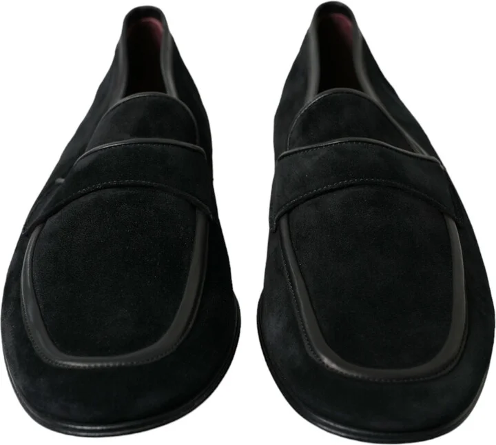 Black Velvet Slip On Loafers Dress Men's Shoes - Image 2