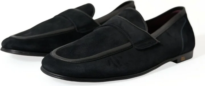 Black Velvet Slip On Loafers Dress Men's Shoes - Image 3