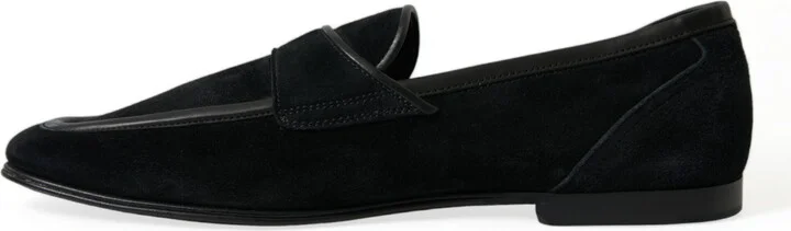 Black Velvet Slip On Loafers Dress Men's Shoes - Image 5