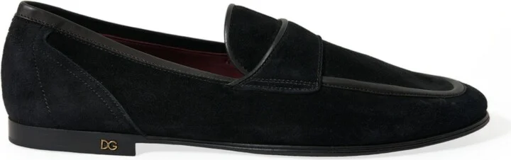 Black Velvet Slip On Loafers Dress Men's Shoes