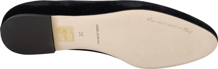 Black Velvet Slip Ons Loafers Flats Women's Shoes - Image 3