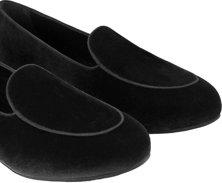 Black Velvet Unisex Men's Loafer - Image 4