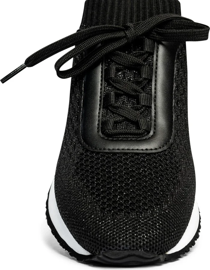Black / White Josie Black Flyknit Leather Sneaker - Image 6
